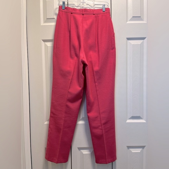 Lady Manhatten-60’s/70 Vintage, Neon Pink, Pleated, USA, Dress Pant. Size-12 - Picture 8 of 9